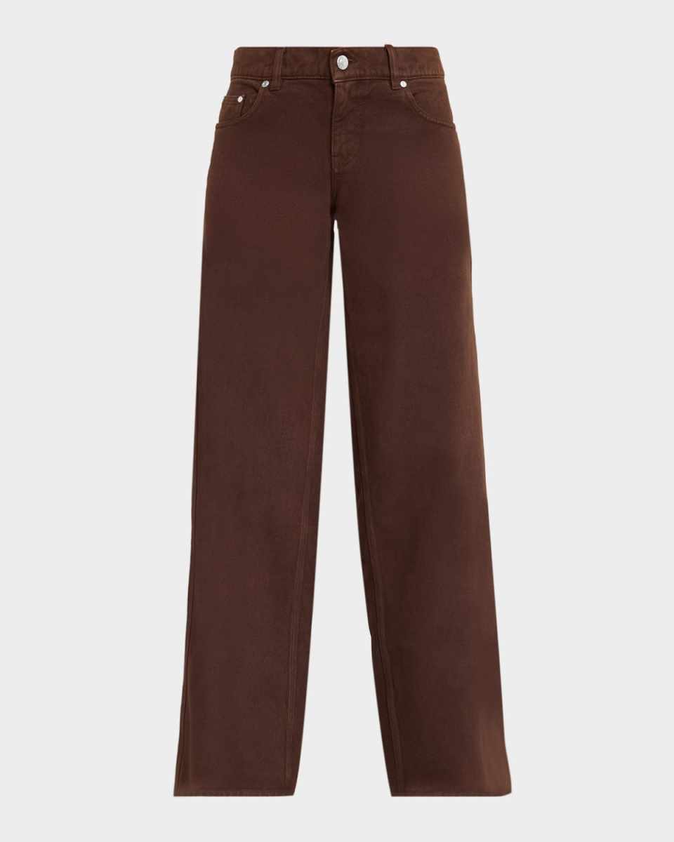 Mid-Rise Wide-Leg Denim Jeans